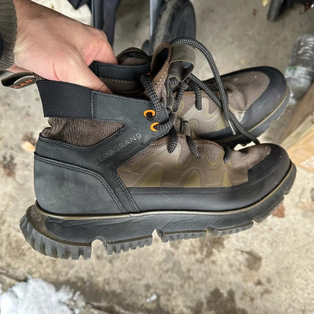 Cole Haan Men's ZerøGrand City Trekker Boots Soze 10.5 Olive-Black - Picture 3 of 4